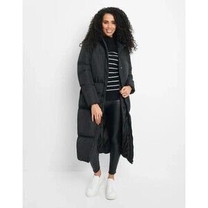Threadbare Black Maxi Puffer Coat - Size 12 NWT!